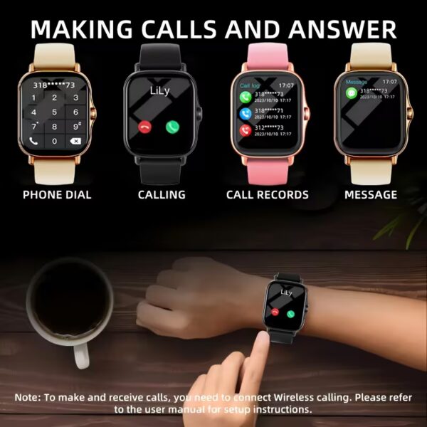 New Large-screen Smartwatch, Compatible with Android/iPhone, Featuring HD Voice Calls, Multiple Sports Modes, Suitable for Sports, Outdoor Activities, Sleep Monitoring, and Daily Wear. Multiple Interface Options Available