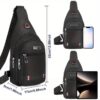 Men'S Crossbody Bag with Anti-Theft Features, Adjustable Strap, And Foldable Design for Hiking And Daily Use