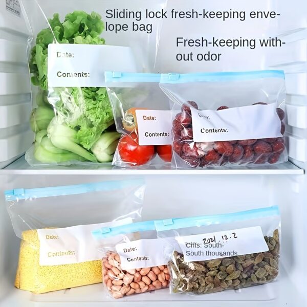 957fab49-b137-43fb-8a4a-1cc7932a67a5 Reusable Food Storage Bags with Zipper, Leak-Proof & Airtight Kitchen Freshness Bags - Ideal for Food Preservation,Reusable Produce Bag