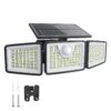 98c226f9-fa73-49ac-a273-6d7ec9b3b90e 3/2/1pc 2500 Lm Solar Lights For Outdoors With Motion Sensor, 3-Head 270° Wide Angle Street Area Lights, IP65 Waterproof Security Lighting With 3 Modes And Remote Control,