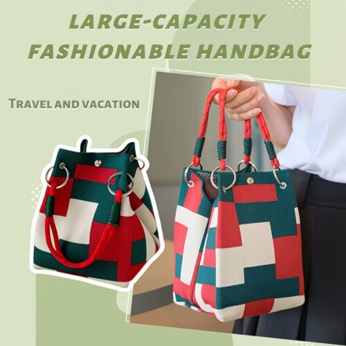 Fashion Women Handbag- Multifunctional Shoulder Bag with Secure Buckle Closure Design, Large Capacity Tote Bag, Wrist Bag, Wallet, Storage Bag, Suitable for Travel, Outdoor, Commuting and Daily Use, Sturdy Handle, Fashion