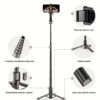 Extendable Selfie Stick That Doubles As a Professional Floor Tripod for Live Streaming, Featuring a Wireless Remote, 360-Degree Rotation, And a Stable Anti-Shake Design