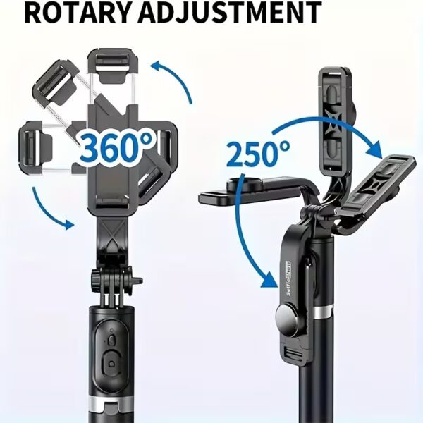 Extendable Selfie Stick That Doubles As a Professional Floor Tripod for Live Streaming, Featuring a Wireless Remote, 360-Degree Rotation, And a Stable Anti-Shake Design