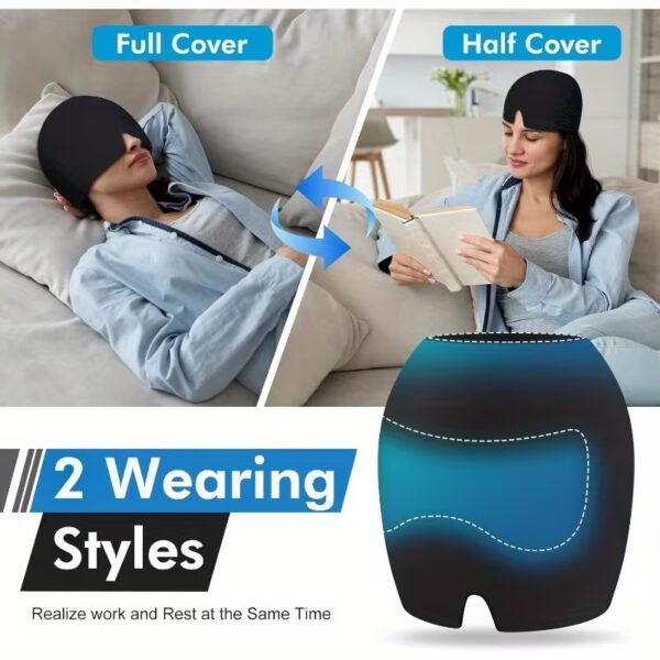 HotCold Therapy Migraine Cap (1) Hot/Cold Therapy Migraine Cap - Thick Gel Headache Relief Wrap for Sinus Pressure