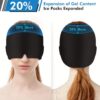 HotCold Therapy Migraine Cap (6) Hot/Cold Therapy Migraine Cap - Thick Gel Headache Relief Wrap for Sinus Pressure