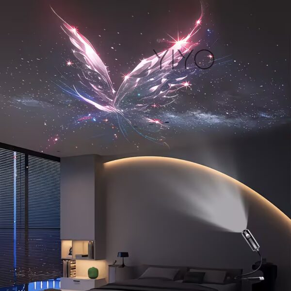 [USB Projector Night Light] Creative Dreamy Pattern USB Projector Night Light, Portable and Clear LED