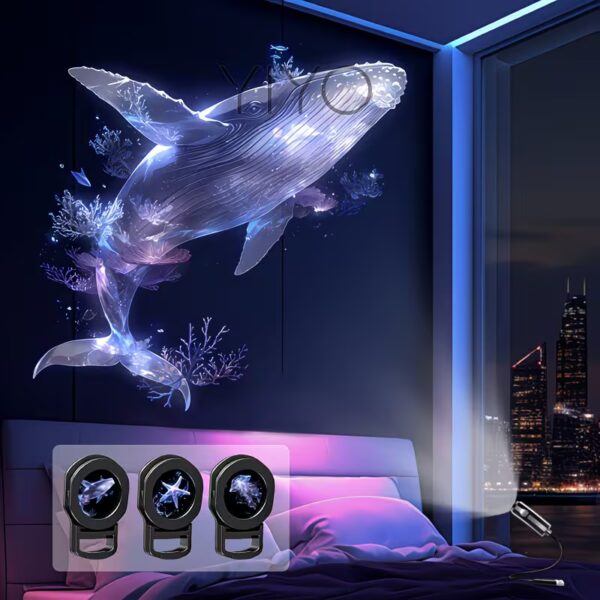 [USB Projector Night Light] Creative Dreamy Pattern USB Projector Night Light, Portable and Clear LED