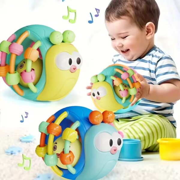 ae39f3ad-7a08-4dc3-a8d0-c0b91d9673f7 Cute And Interesting Hand-Held Baby Rattle, Puzzle Snail Elephant Rattle Plastic Ball, Plastic Material, Festival Can Send Birthday Gifts, Christmas, Easter, Newborn Souvenir Toy Ball(random Color)