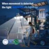 c586c005-5793-40d5-bbad-d59a15f09e19 3/2/1pc 2500 Lm Solar Lights For Outdoors With Motion Sensor, 3-Head 270° Wide Angle Street Area Lights, IP65 Waterproof Security Lighting With 3 Modes And Remote Control,