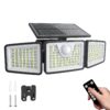 c6cd0415-8dd4-48ec-b2c2-ce2a7df1846b 3/2/1pc 2500 Lm Solar Lights For Outdoors With Motion Sensor, 3-Head 270° Wide Angle Street Area Lights, IP65 Waterproof Security Lighting With 3 Modes And Remote Control,