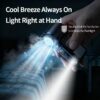 Personal Fan - Ultra-fast Cooling/Flashlight Function/Chest Fan/Handheld Fan. Suitable For Outdoor, Home And Office Use