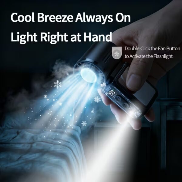 Personal Fan - Ultra-fast Cooling/Flashlight Function/Chest Fan/Handheld Fan. Suitable For Outdoor, Home And Office Use