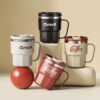 Double Insulated Stainless Coffee Mug with Lid - Reusable Cup, & Color Options, Dishwasher Travel-Friendly for Coffee & Tea - Perfect Gift for Holidays,