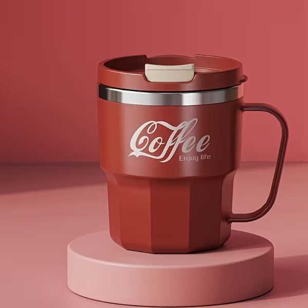 Double Insulated Stainless Coffee Mug with Lid - Reusable Cup, & Color Options, Dishwasher Travel-Friendly for Coffee & Tea - Perfect Gift for Holidays,