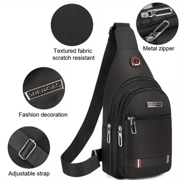 Men'S Crossbody Bag with Anti-Theft Features, Adjustable Strap, And Foldable Design for Hiking And Daily Use