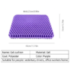 Automotive Gel Seat Cushions Designed (2) Automotive Gel Seat Cushions Designed for Summer Breathable Honeycomb Decompression Back Tailbone Pain Home Office Wheelchair