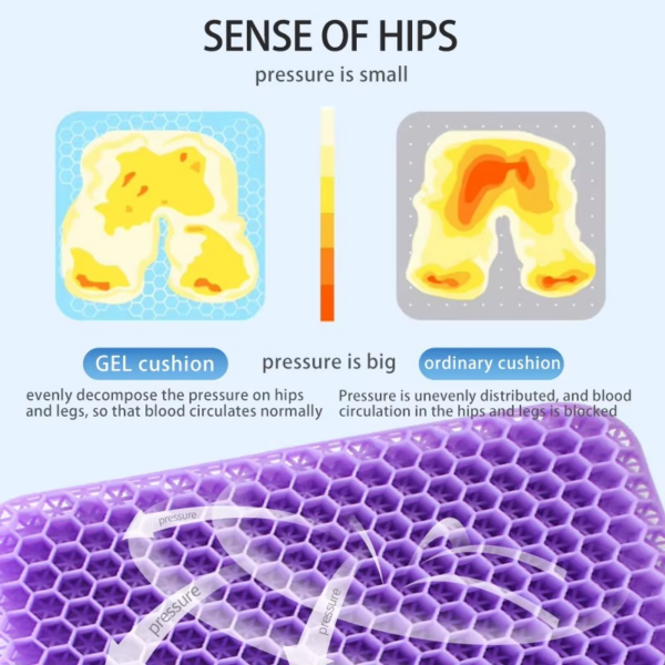 Automotive Gel Seat Cushions Designed (4) Automotive Gel Seat Cushions Designed for Summer Breathable Honeycomb Decompression Back Tailbone Pain Home Office Wheelchair