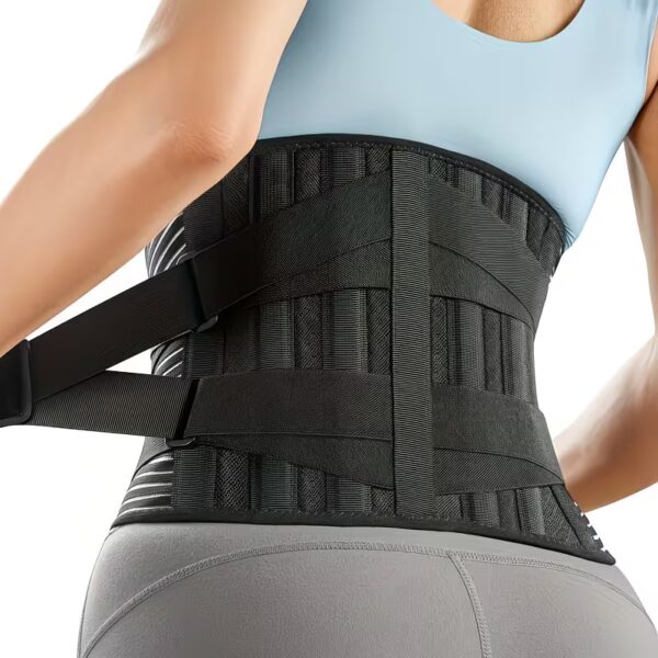 Back Support Braces (5) Back Support Braces for Lower Back with 6 Stays, Breathable Waist Support Belt