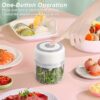 Electric Garlic Crusher, Portable Mini Food Chopper