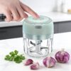 Electric Garlic Crusher, Portable Mini Food Chopper, (with Meat Grinder Blade)vegetable Chopper