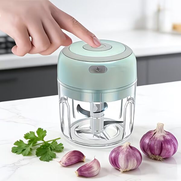 Electric Garlic Crusher, Portable Mini Food Chopper, (with Meat Grinder Blade)vegetable Chopper