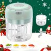 Electric Garlic Crusher, Portable Mini Food Chopper, (with Meat Grinder Blade)vegetable Chopper