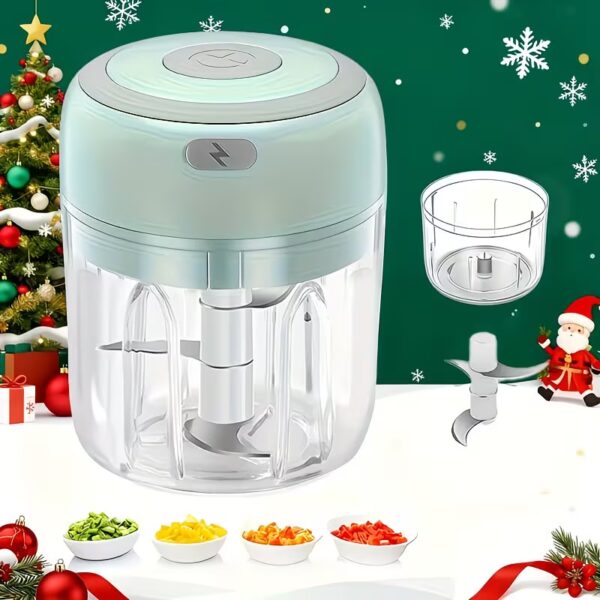 Electric Garlic Crusher, Portable Mini Food Chopper, (with Meat Grinder Blade)vegetable Chopper