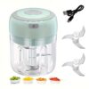 Electric Garlic Crusher, Portable Mini Food Chopper, (with Meat Grinder Blade)vegetable Chopper