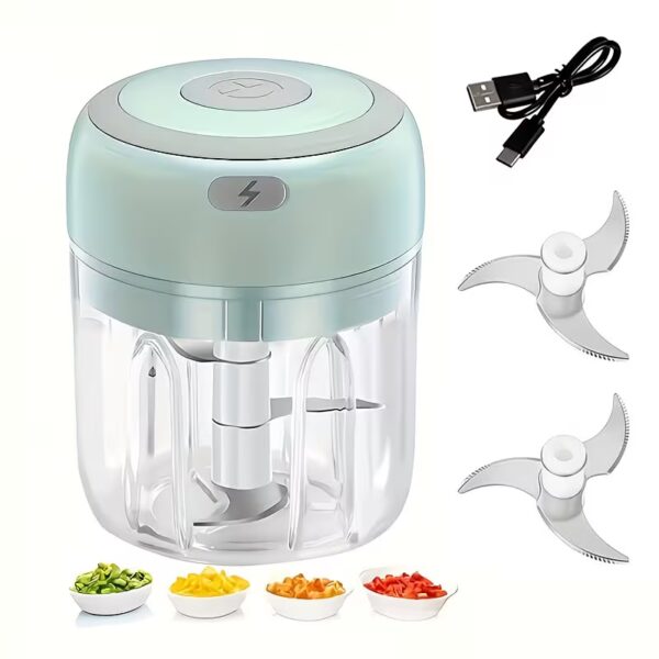 Electric Garlic Crusher, Portable Mini Food Chopper, (with Meat Grinder Blade)vegetable Chopper