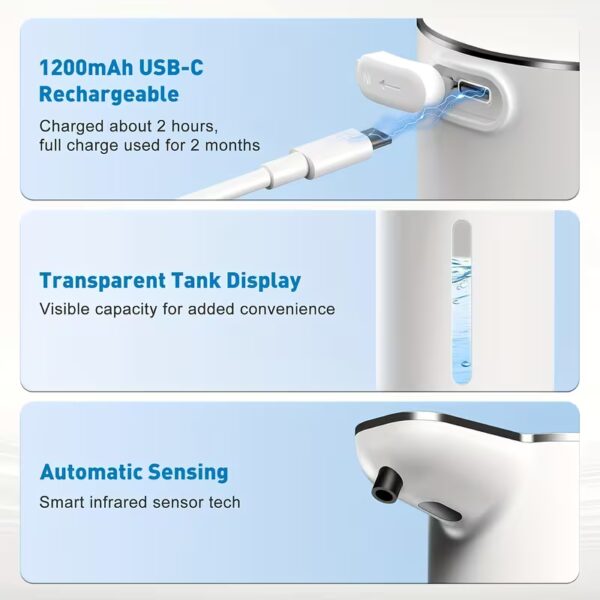 Electric Induction Soap Dispenser (3) Intelligent Electric Induction Soap Dispenser, Hand Soap Dispenser