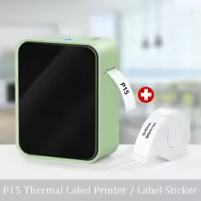 Matcha1Roll 1240mm Marklife P15 Mini Portable Thermal Printer Without Ink Self-Adhesive Label Maker Printer For Stickers Labeller Labeling Machine