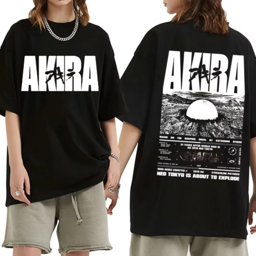 Men's and Women's Science Fiction Graphic T-shirt (1) Men's and Women's Science Fiction Graphic T-shirt Large Retro T-shirt Anime