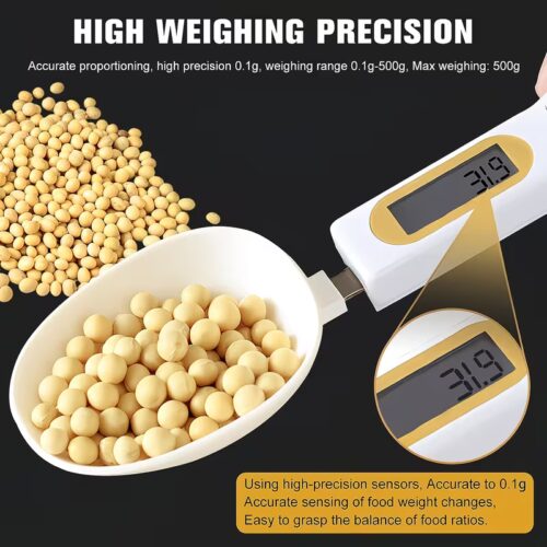 Mini Spoon Scale Digital Kitchen Scale (8) Mini Spoon Scale Digital Kitchen Scale Electronic LCD Food Scale 0.1-500g Cooking Flour Milk Coffee Powder Weight Measure Spoon