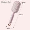 Self Cleaning Detangling Hair Brush (3) Cleaning Detangling Hair Brush for Women