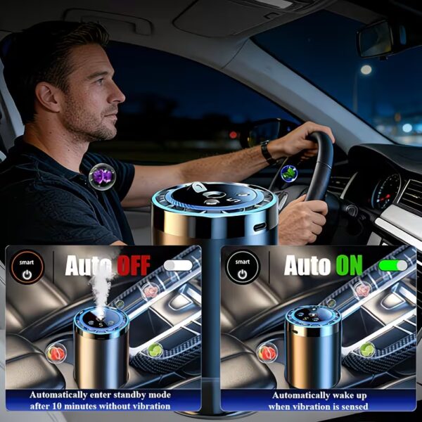 Smart Car Air Freshener with Aromatherapy Features (10) Smart Car Air Freshener with Aromatherapy Features - 3 bottles