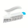 cleaning brush, multifunctional crevice brush (3) cleaning brush, multifunctional crevice brush, floor brush, floor brush, bathroom corner crevice, toilet cleaning brush, green/white, 1pc, with scraping strip, durable material, for household crevice cleaning