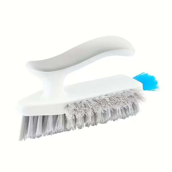 cleaning brush, multifunctional crevice brush (3) cleaning brush, multifunctional crevice brush, floor brush, floor brush, bathroom corner crevice, toilet cleaning brush, green/white, 1pc, with scraping strip, durable material, for household crevice cleaning