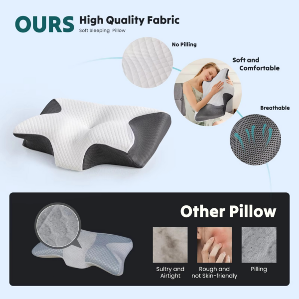 cooling pillow (7) JHK Ergonomic 23.6" Largex13.8" Wide Cervical Neck Pillow Memory Foam Pillow