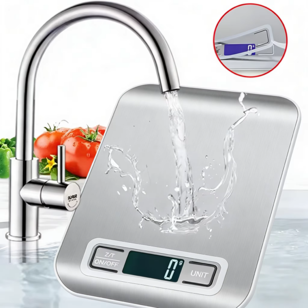 Digital Kitchen Scale (6) Digital Kitchen Scale 10/5kg-1g LED Display Stainless Steel Panel Electronic Scales for Home Food