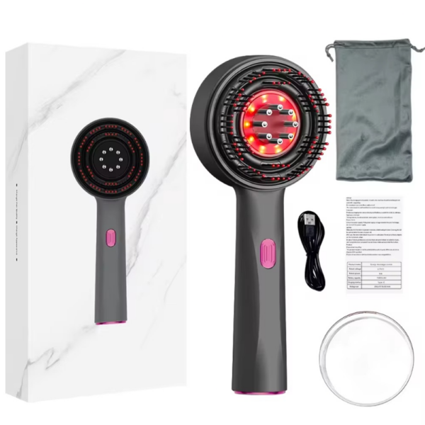 Electric Hair Scalp Massager (1) Electric Scalp Massage Comb for Growth Scalp Oil Applicator Hair Care 660nm Red Light Head Massager Improve Hair Loss Brush