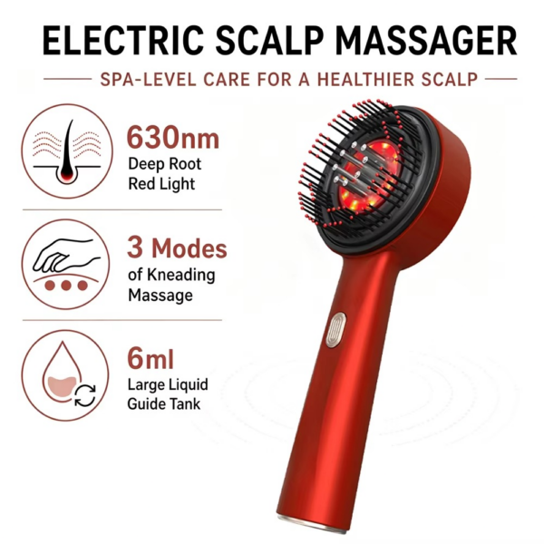 Electric Hair Scalp Massager (8) Electric Head Massage Comb Head Vibration Massager