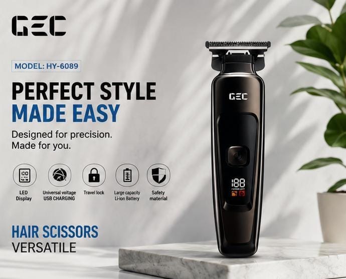 All Metal Blade Male Clipper, Electric Hair Clipper, Household Electric Hair Clipper, Hair Salon, High-Power / GEC -HY 6087