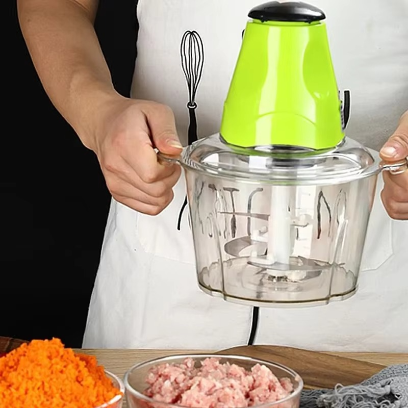 download (7) 2L Capacity Electric Meat Grinder Chopper, Fruit Vegetable Nuts Mincer/Meat Shredders Mixer