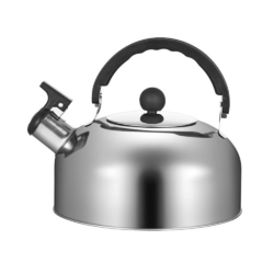 kettle (1) 2L Portable Ergonomic Handle for Hiking Cooking Teakettle Teapot for Trips Stove Gas Water Kettle Whistling Kettle